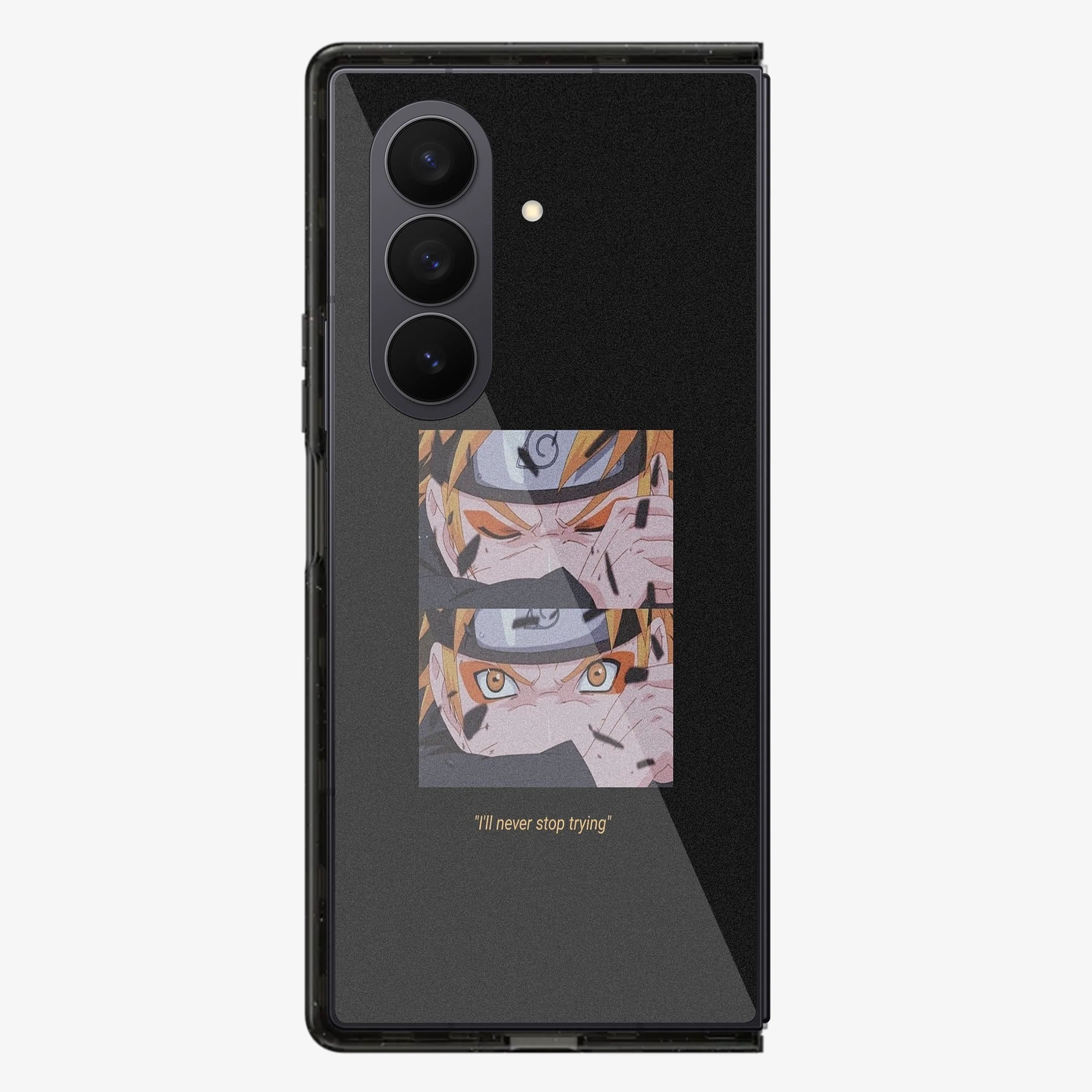 Anime Naruto Never Stop Trying Samsung Z Fold Phone Case - Image 3