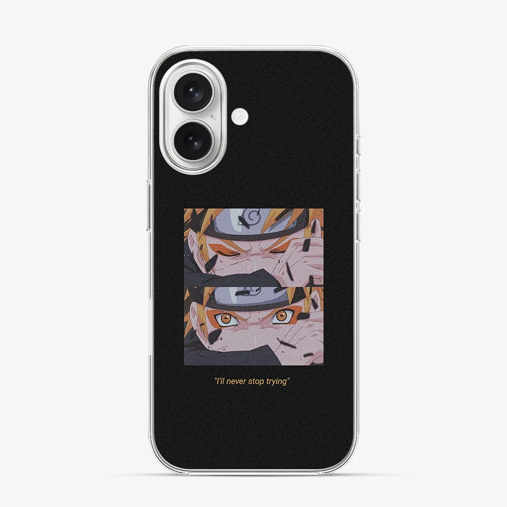 Anime Naruto Never Stop Trying iPhone 16 Case - Image 2
