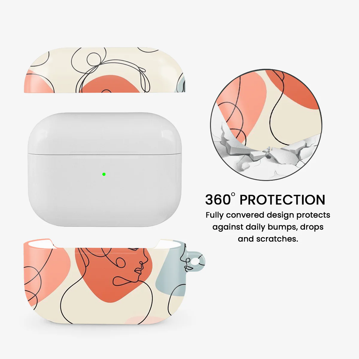 Art Design Face Airpods Case - Image 2