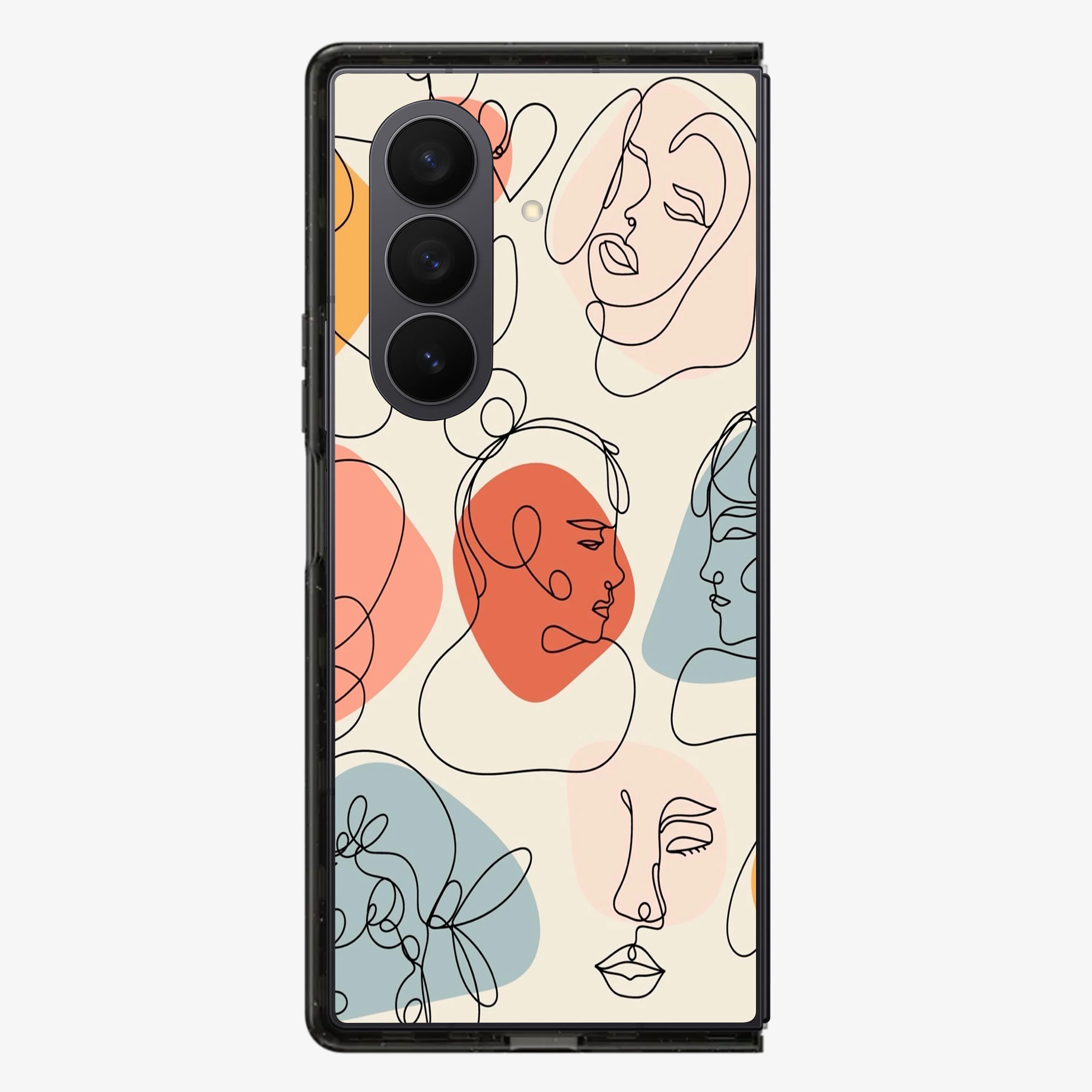 Art Design Face Samsung Z Fold Phone Case - Image 2