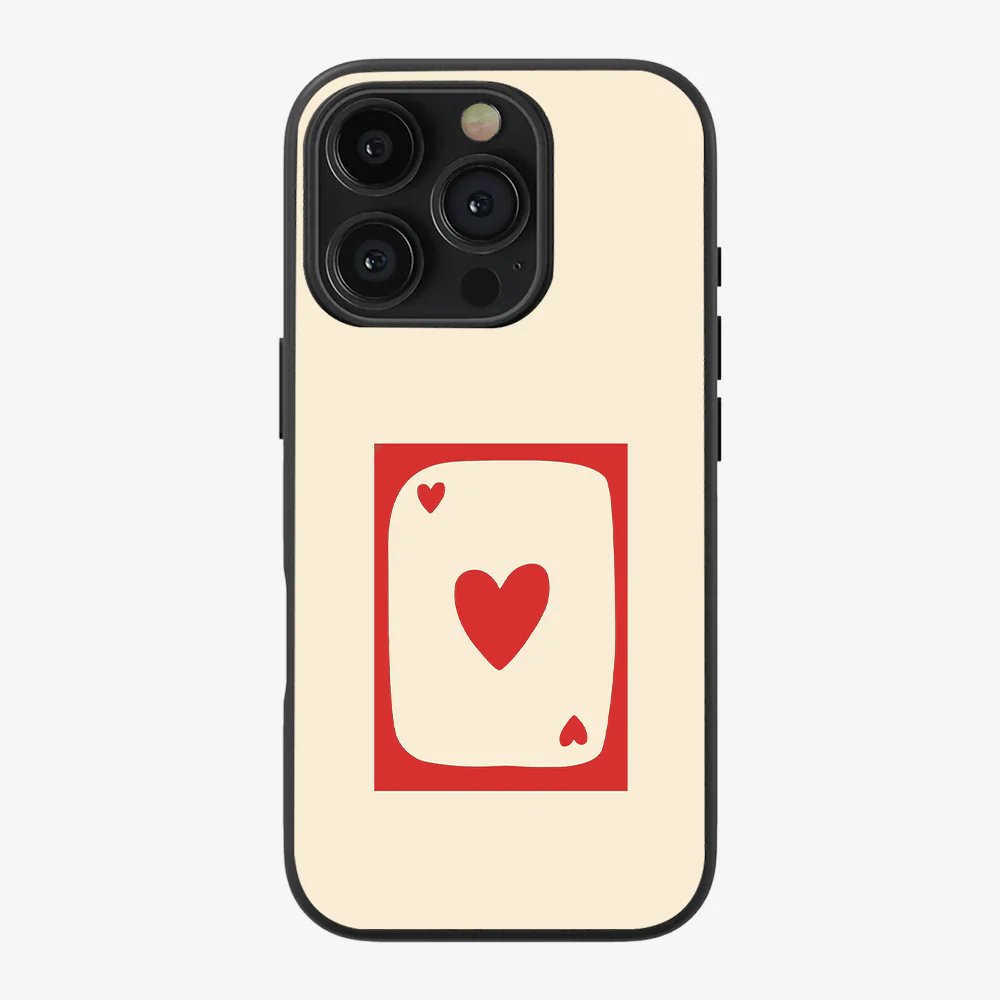 Beige Heart Card Phone Case - Image 4