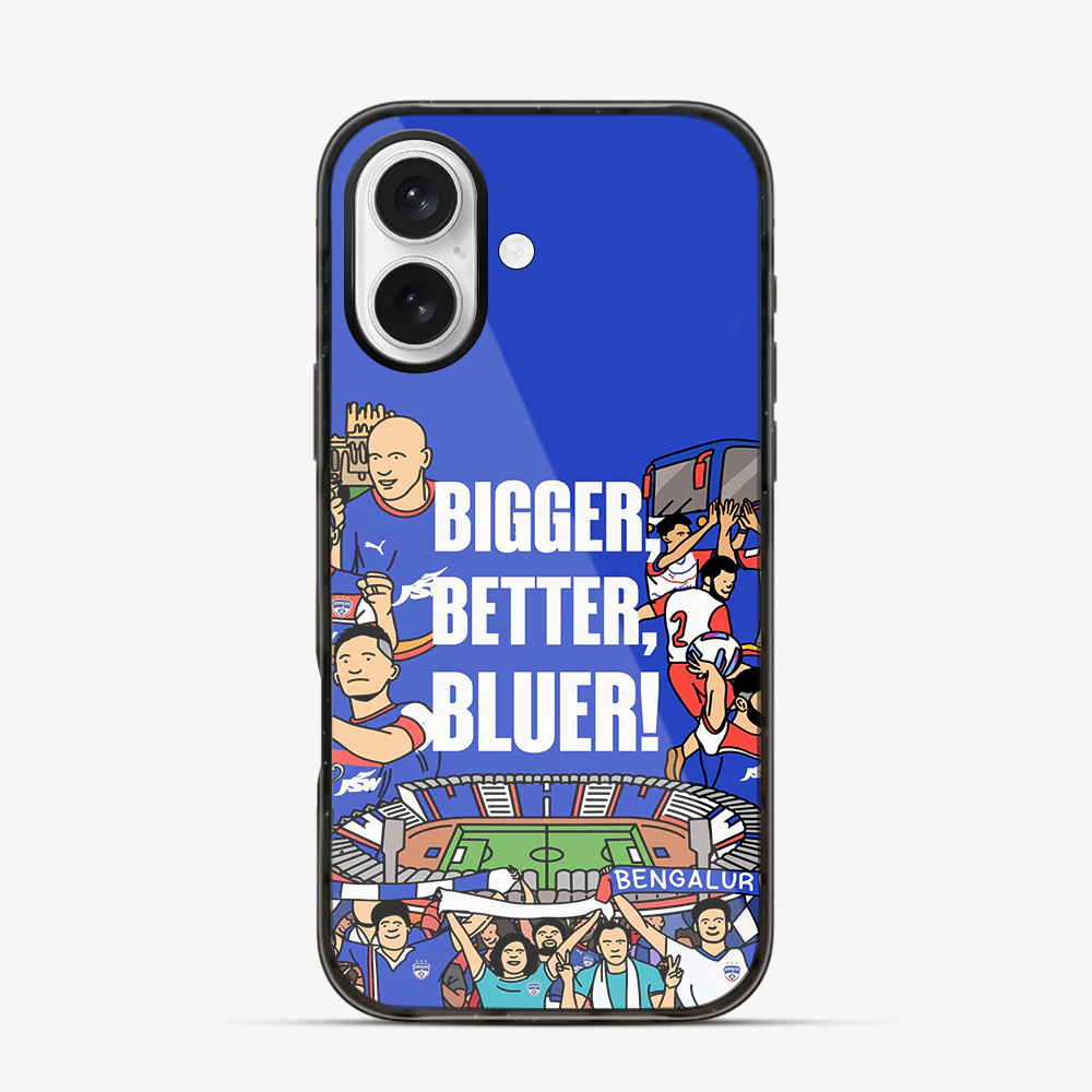 Bigger Better Bluer Bengaluru FC iPhone 16 Case - Image 5