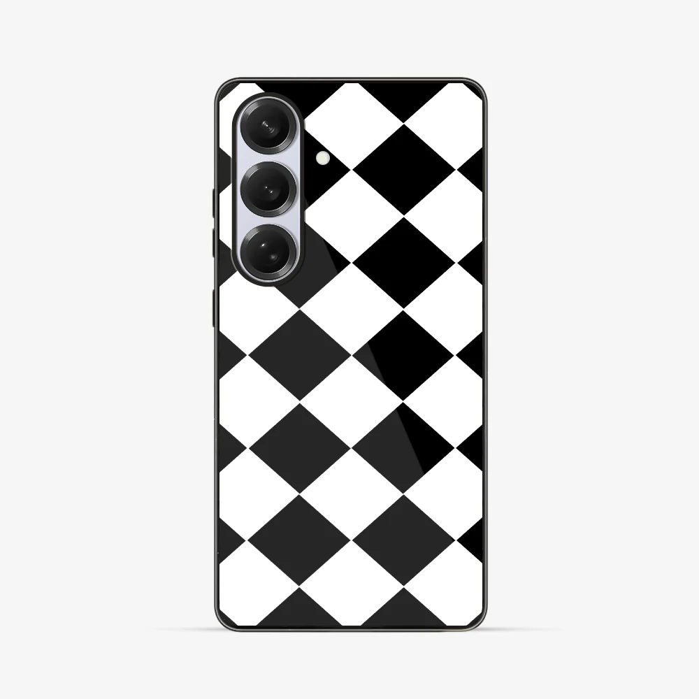 Black Checkered Samsung Phone Case - Image 3
