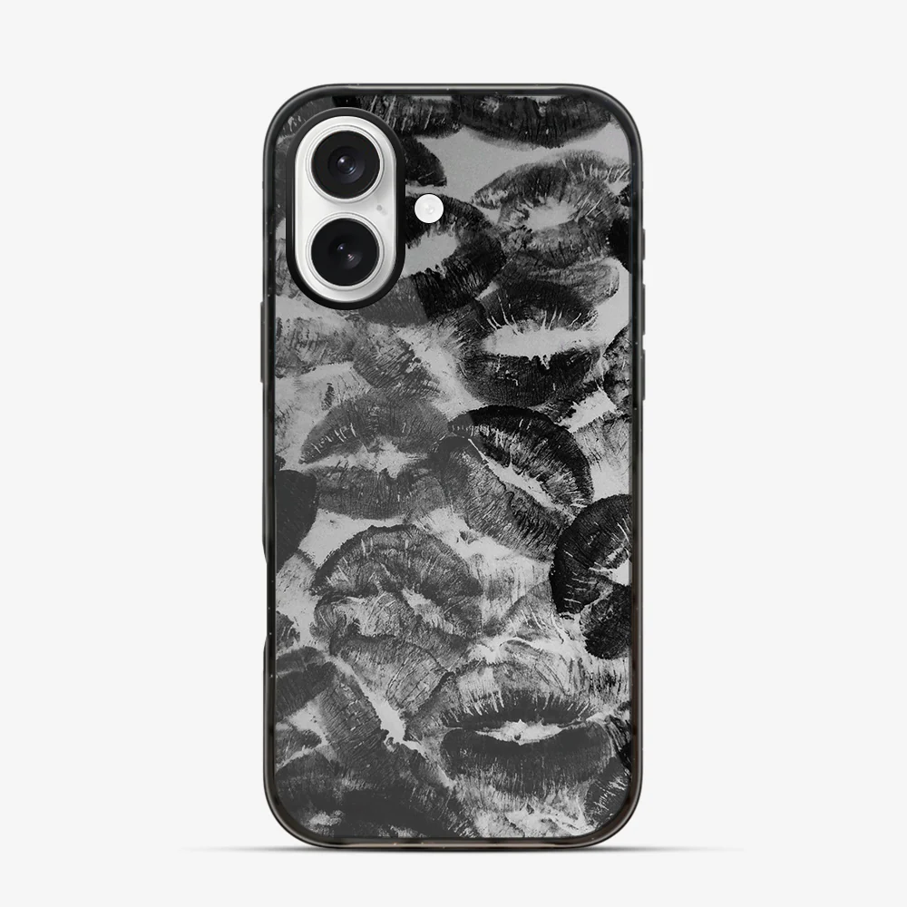 Black Lips Pattern iPhone 16 Case - Image 5