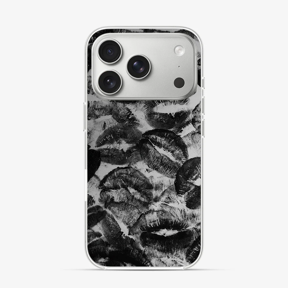 Black Lips Pattern iPhone 17 Pro Max Case - Image 2