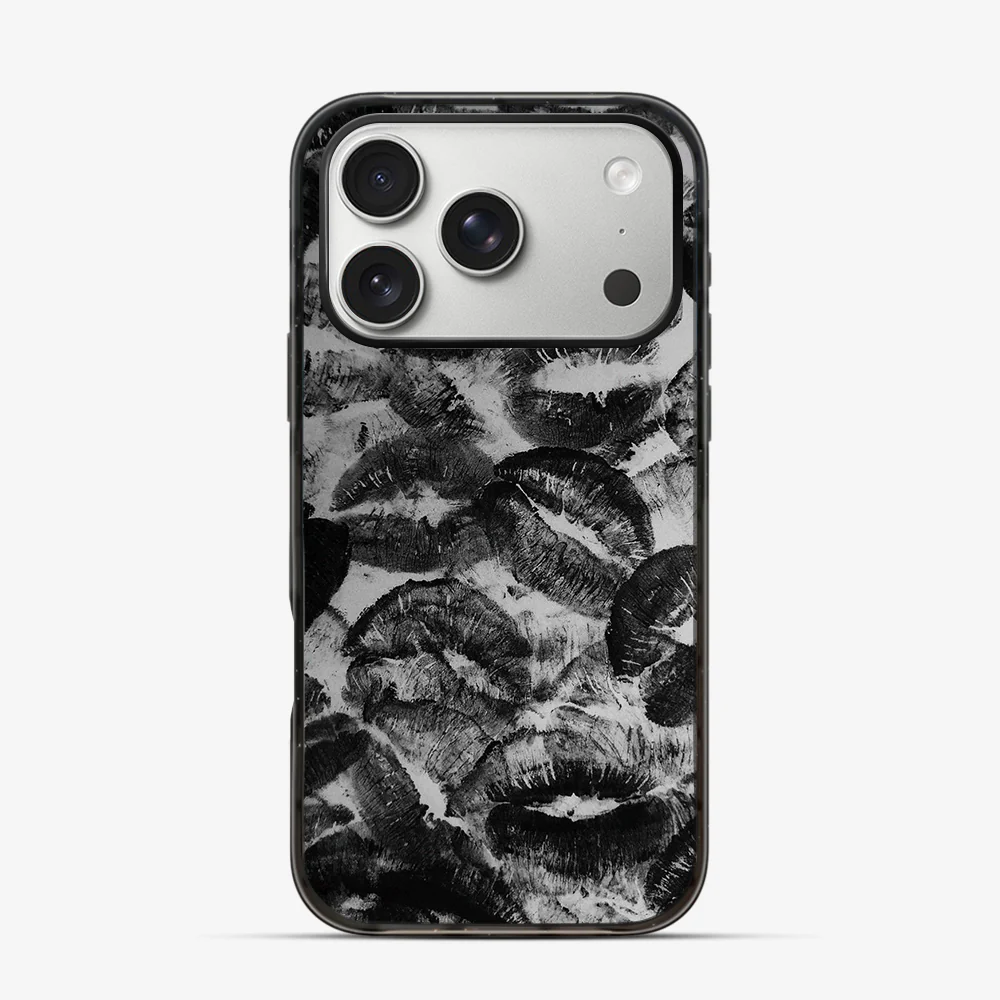 Black Lips Pattern iPhone 17 Pro Max Case - Image 3