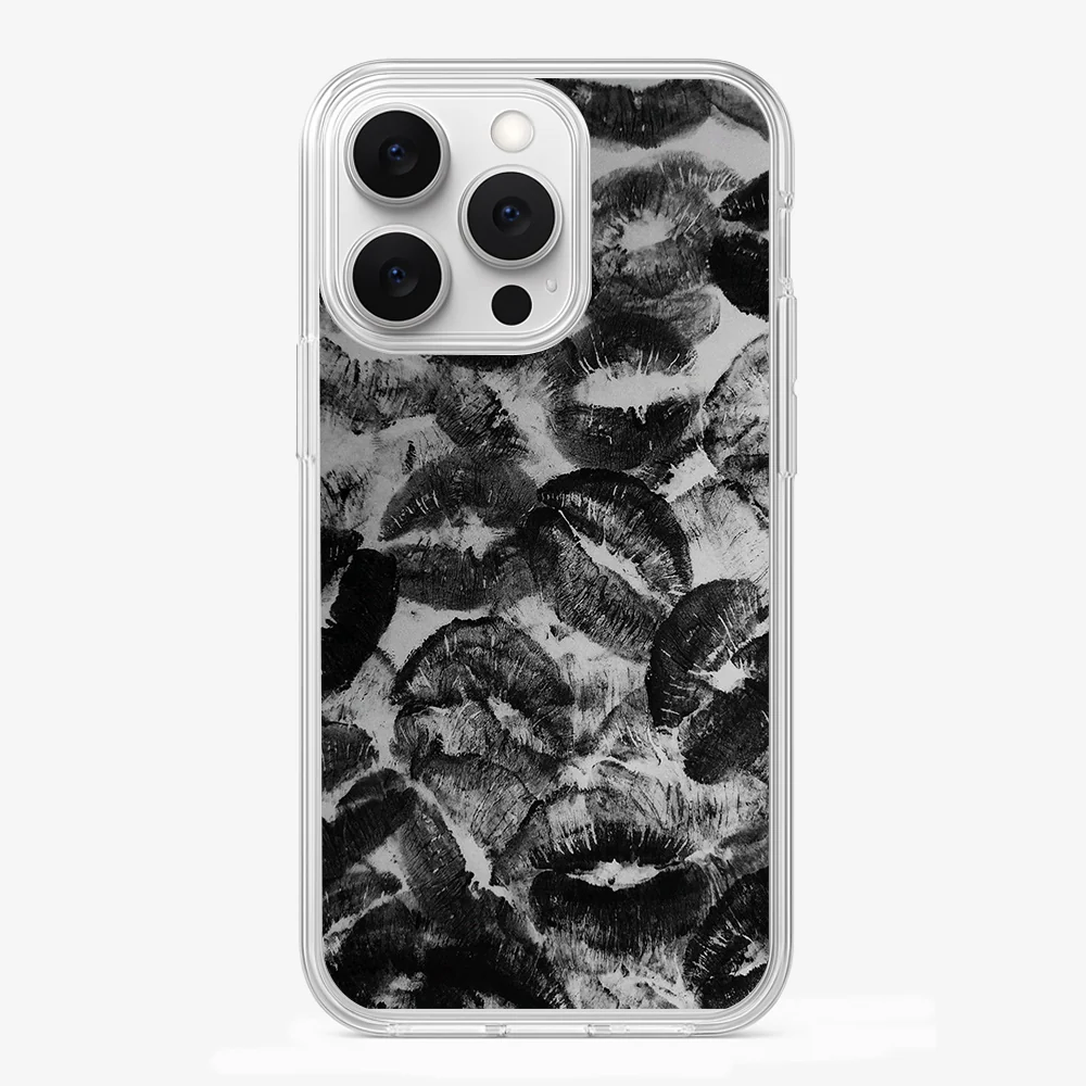 Black Lips Pattern Phone Case - Image 2