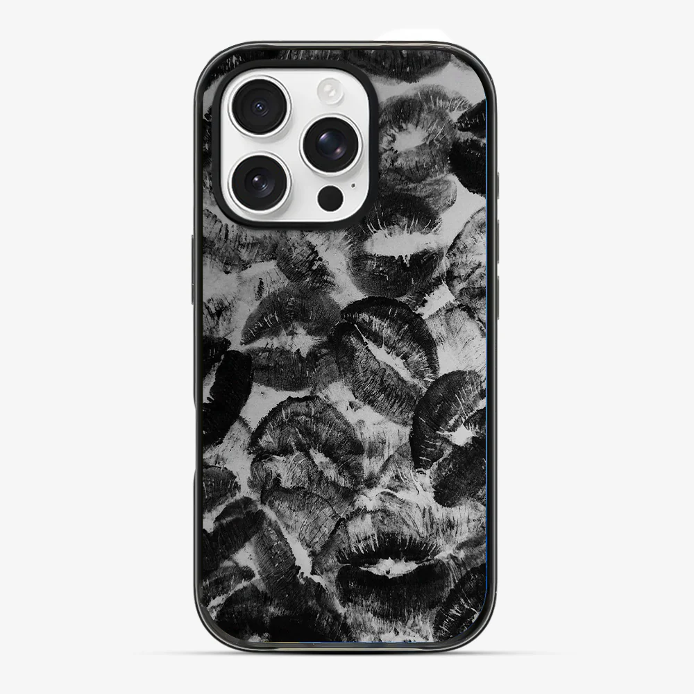 Black Lips Pattern Phone Case - Image 3