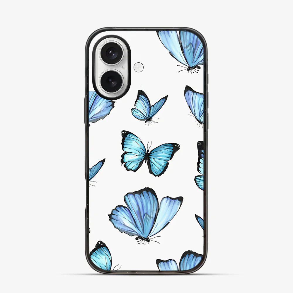 Blue Butterfly iPhone 16 Case - Image 3