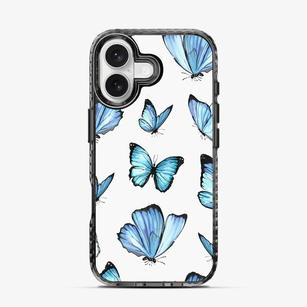 Blue Butterfly iPhone 16 Case - Image 4