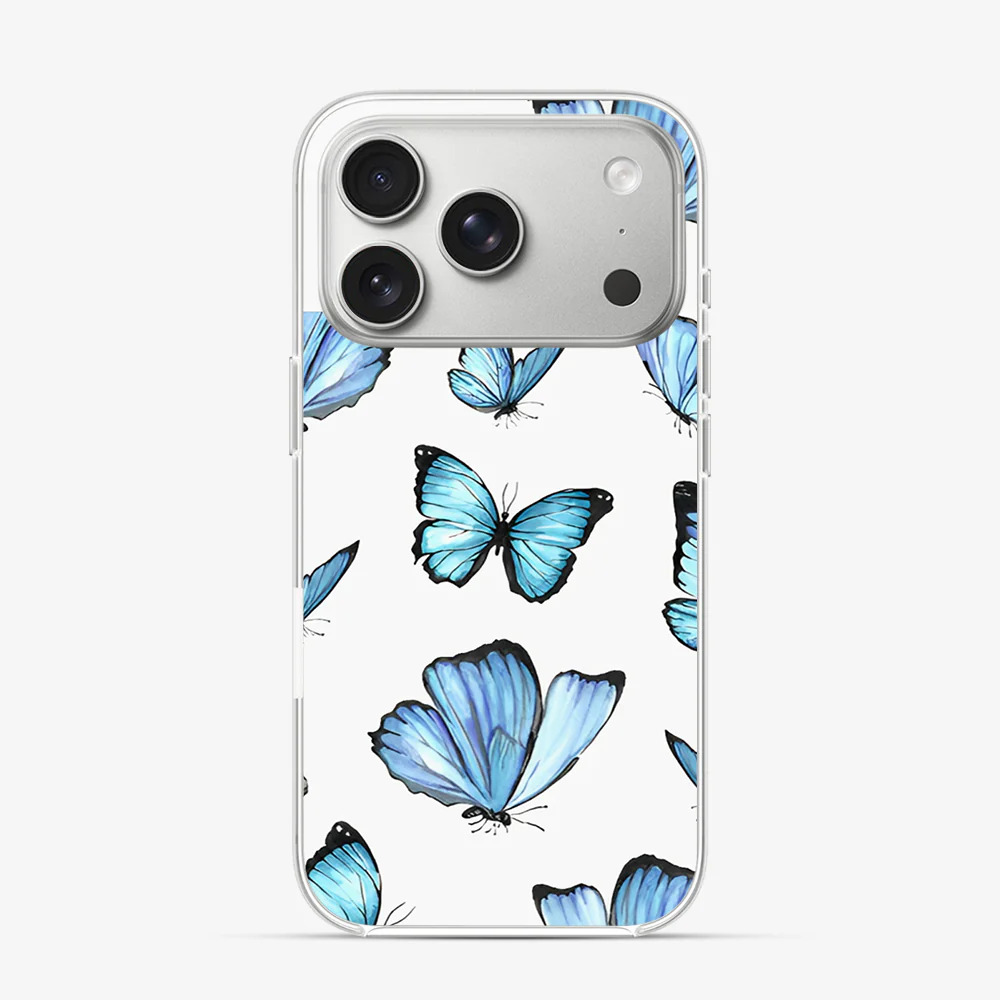 Blue Butterfly iPhone 17 Pro Case - Image 2