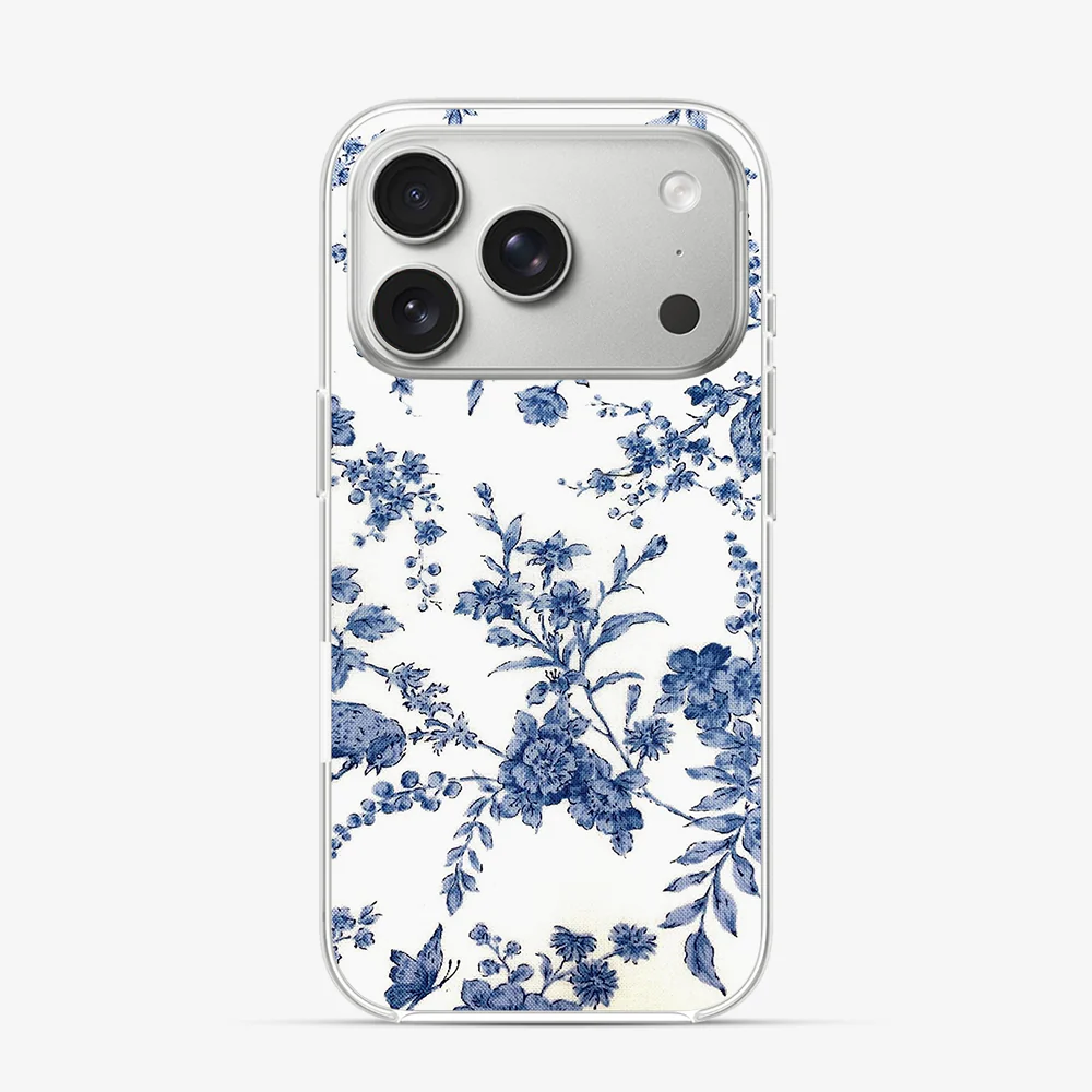 Blue Flowers iPhone 17 Pro Max Case - Image 2