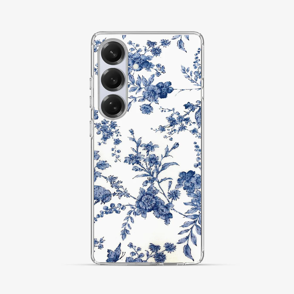 Blue Flowers Samsung Phone Case - Image 2