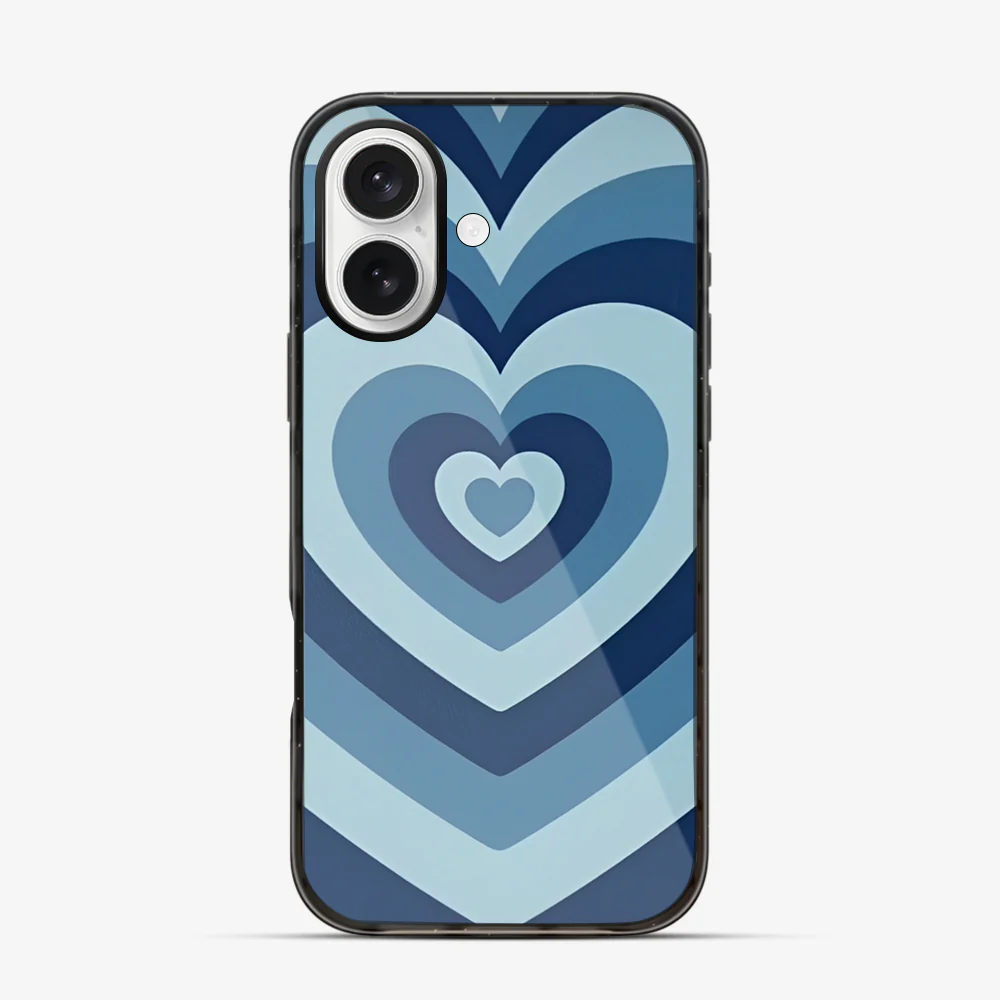 Blue heart iPhone 16 Case - Image 5
