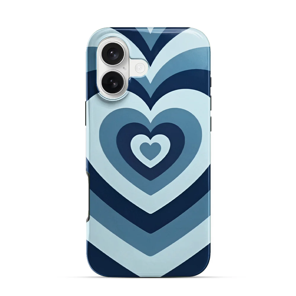 Blue heart iPhone 17 Case