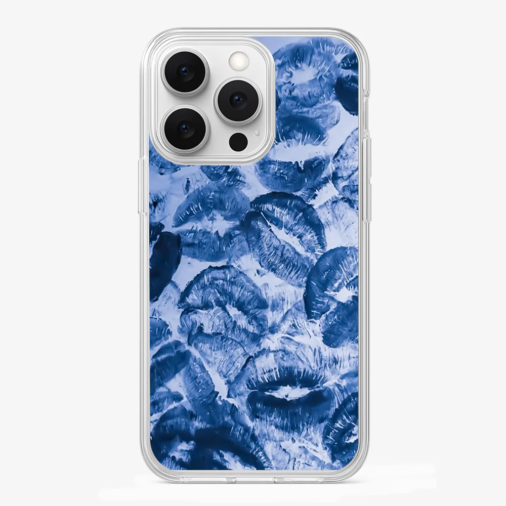 Blue Lips Pattern Phone Case - Image 2