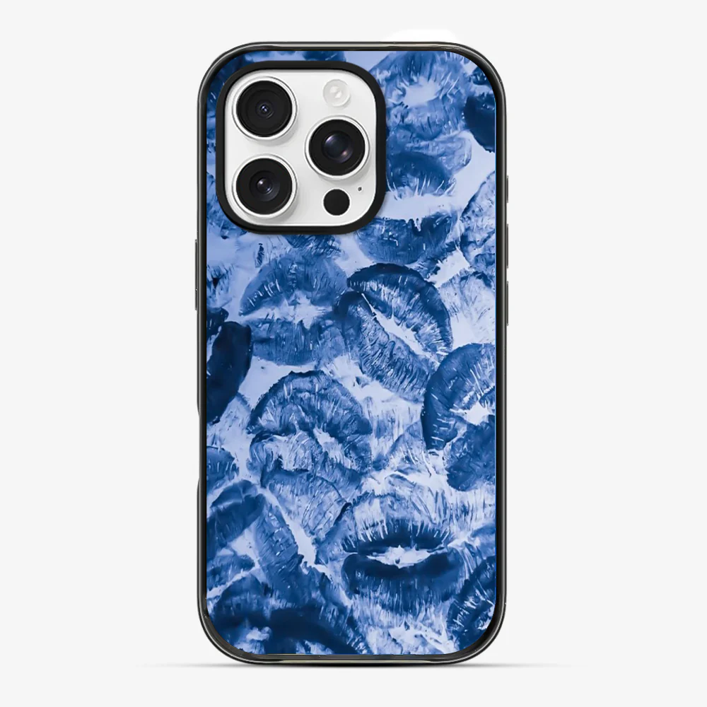 Blue Lips Pattern Phone Case - Image 3