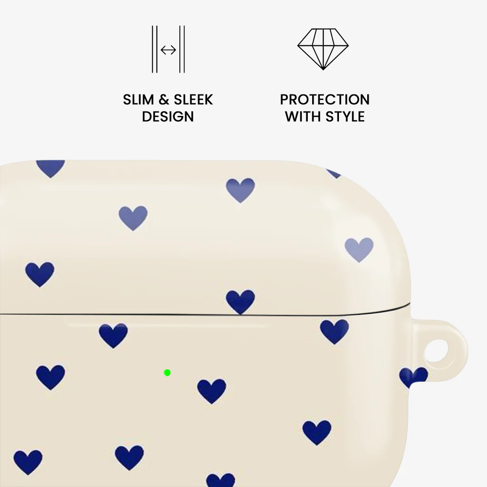 Blue Multiple Heart's Airpods Case - Image 4