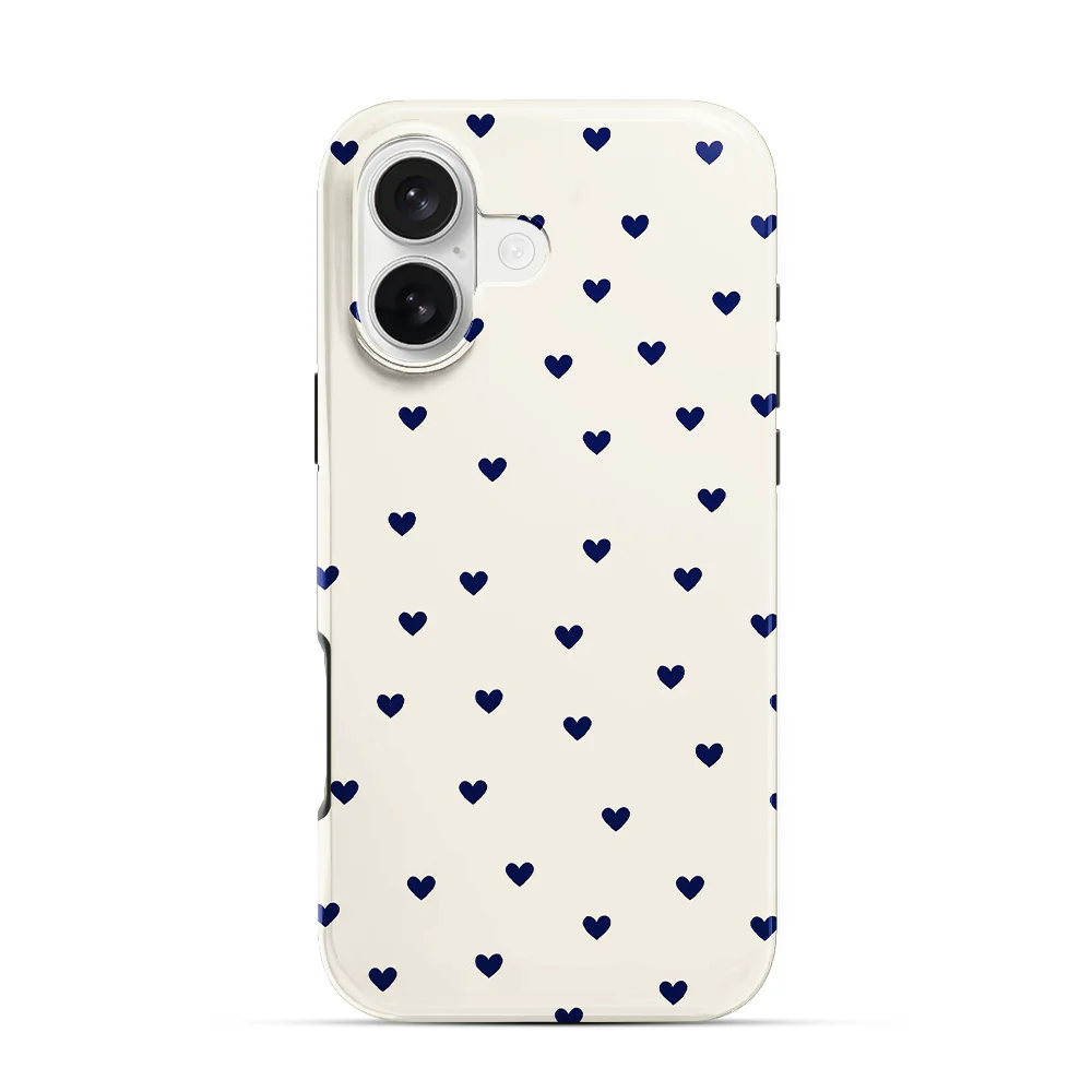 Blue Multiple Heart's iPhone 16 Case