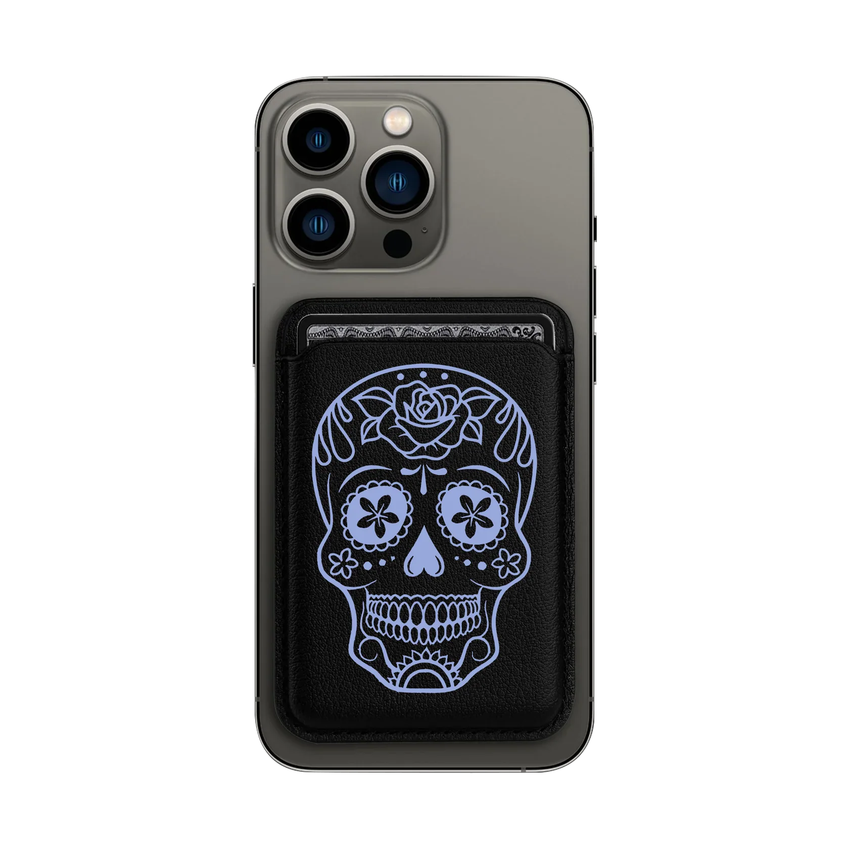 Blue Skull Magsafe Wallet