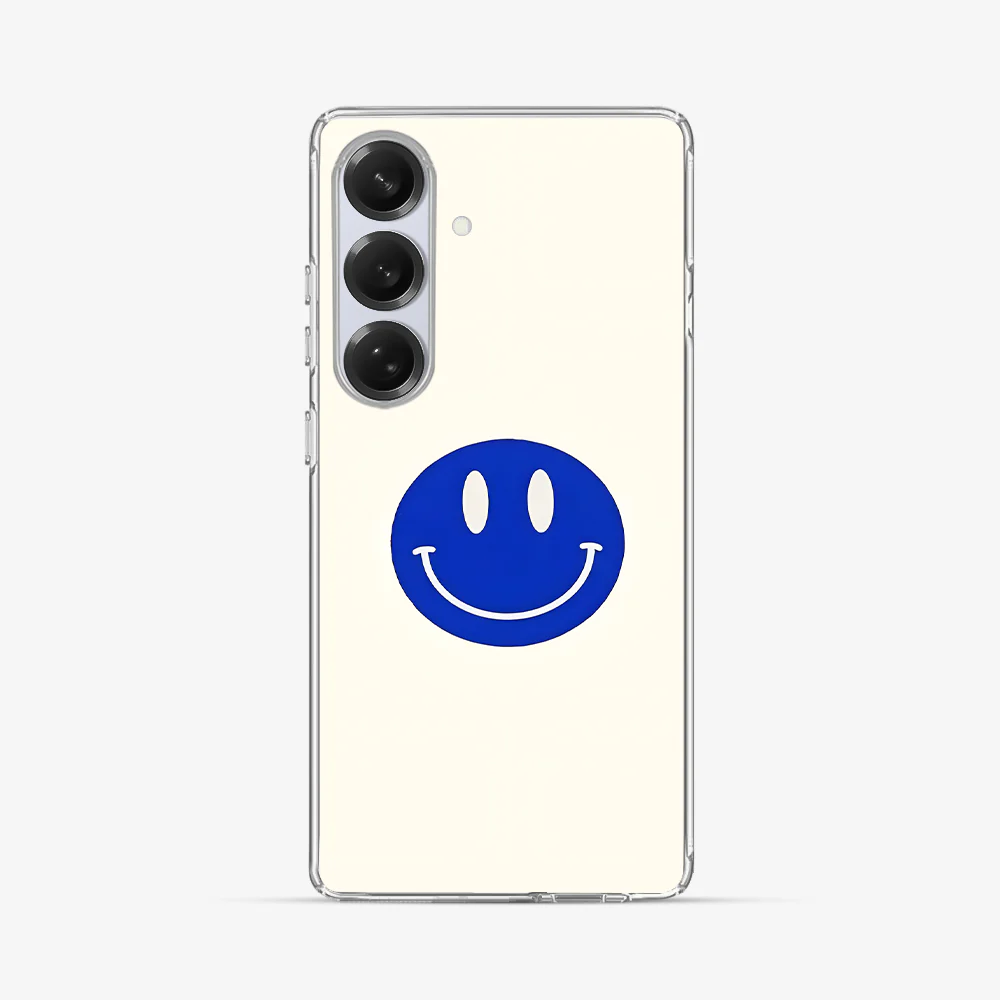 Blue Smiley Samsung Phone Case - Image 2