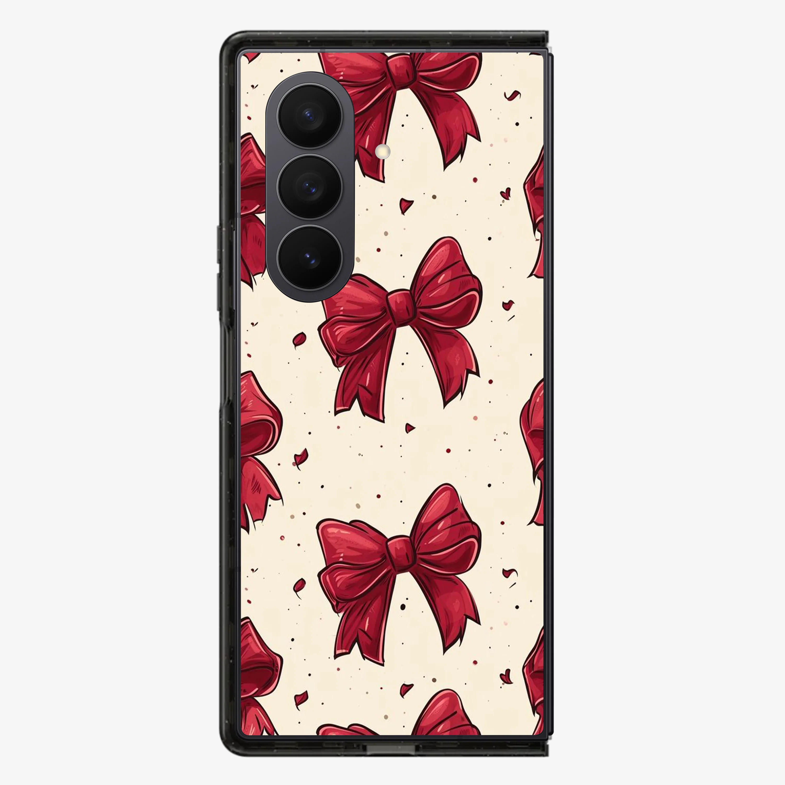 Bow And Heart Samsung Z Fold Phone Case - Image 2