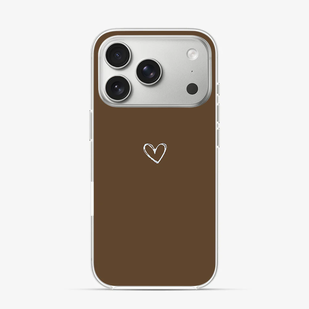 Brown Heart iPhone 17 Pro Max Case - Image 2