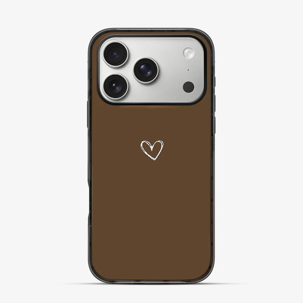 Brown Heart iPhone 17 Pro Max Case - Image 3