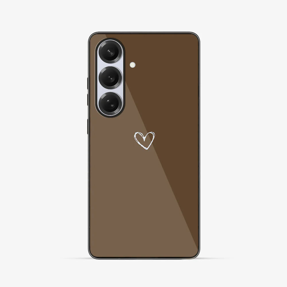 Brown Heart Samsung Phone Case - Image 3