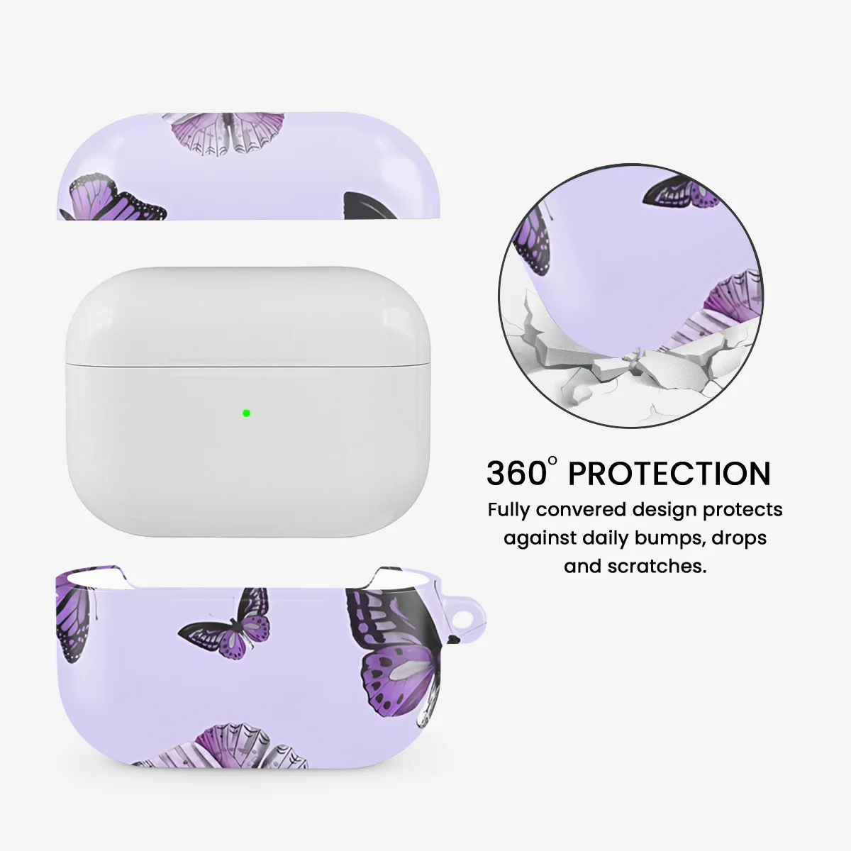 Butterfly Airpods Case | Purple - Image 2