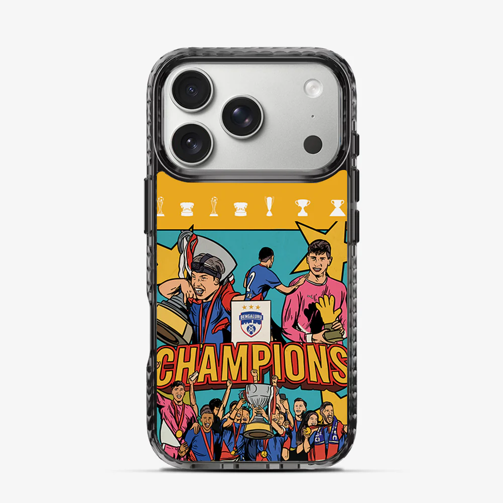 Champions | Two Bengaluru FC iPhone 17 Pro Max Case - Image 4
