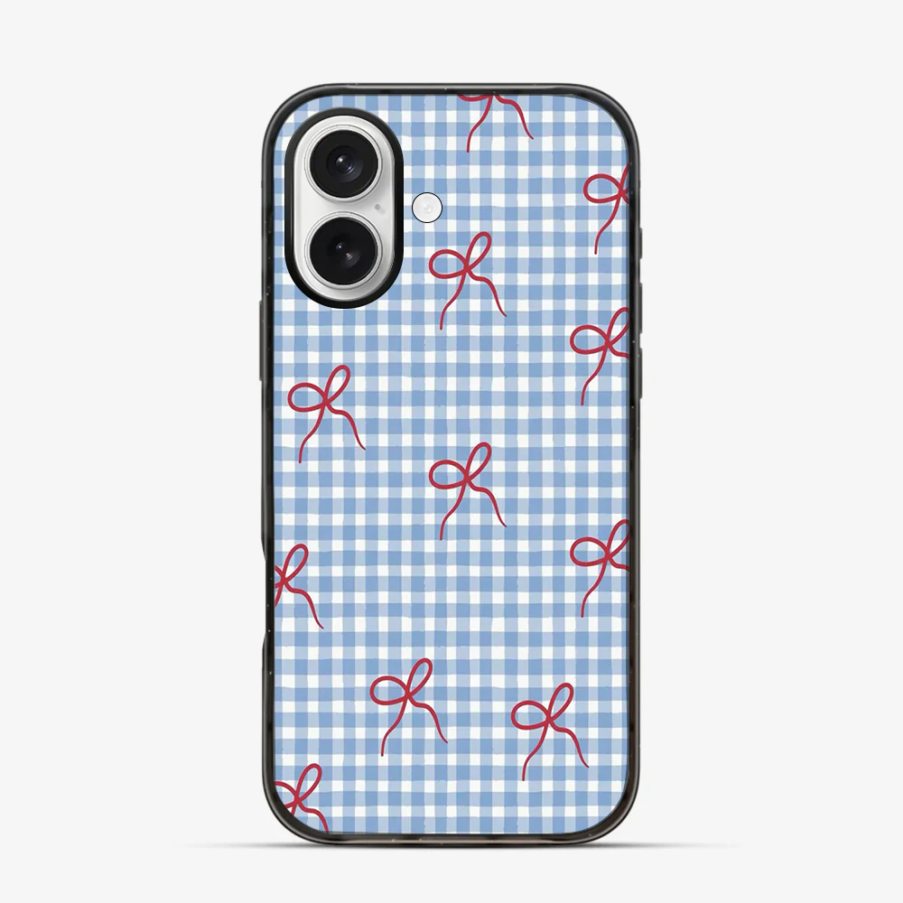 Checkered Bow iPhone 16 Case - Image 3