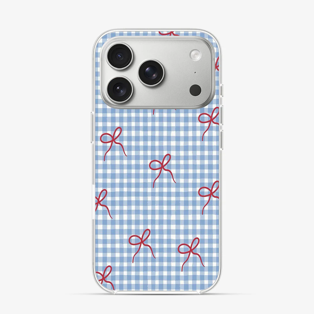 Checkered Bow iPhone 17 Pro Max Case - Image 2