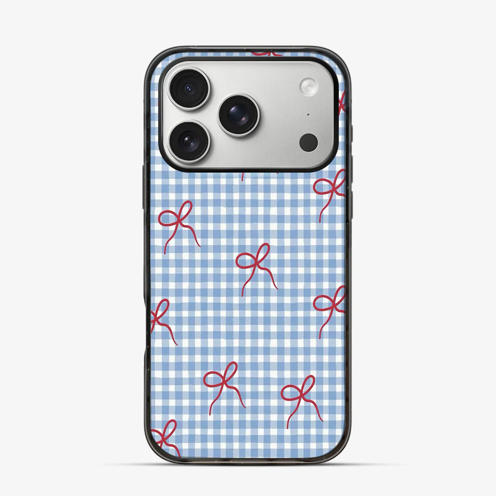 Checkered Bow iPhone 17 Pro Max Case - Image 3