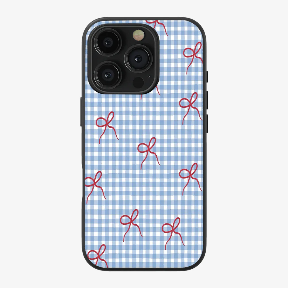 Checkered Bow Phone Case