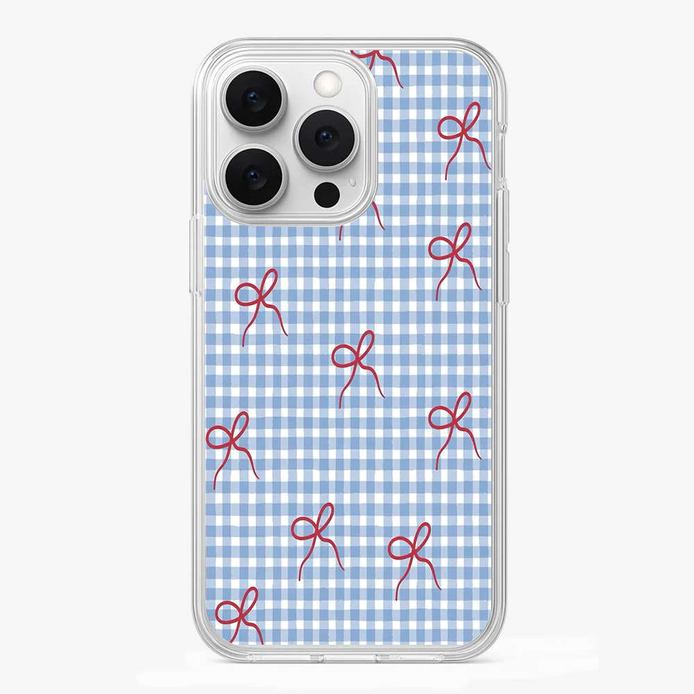 Checkered Bow Phone Case - Image 2