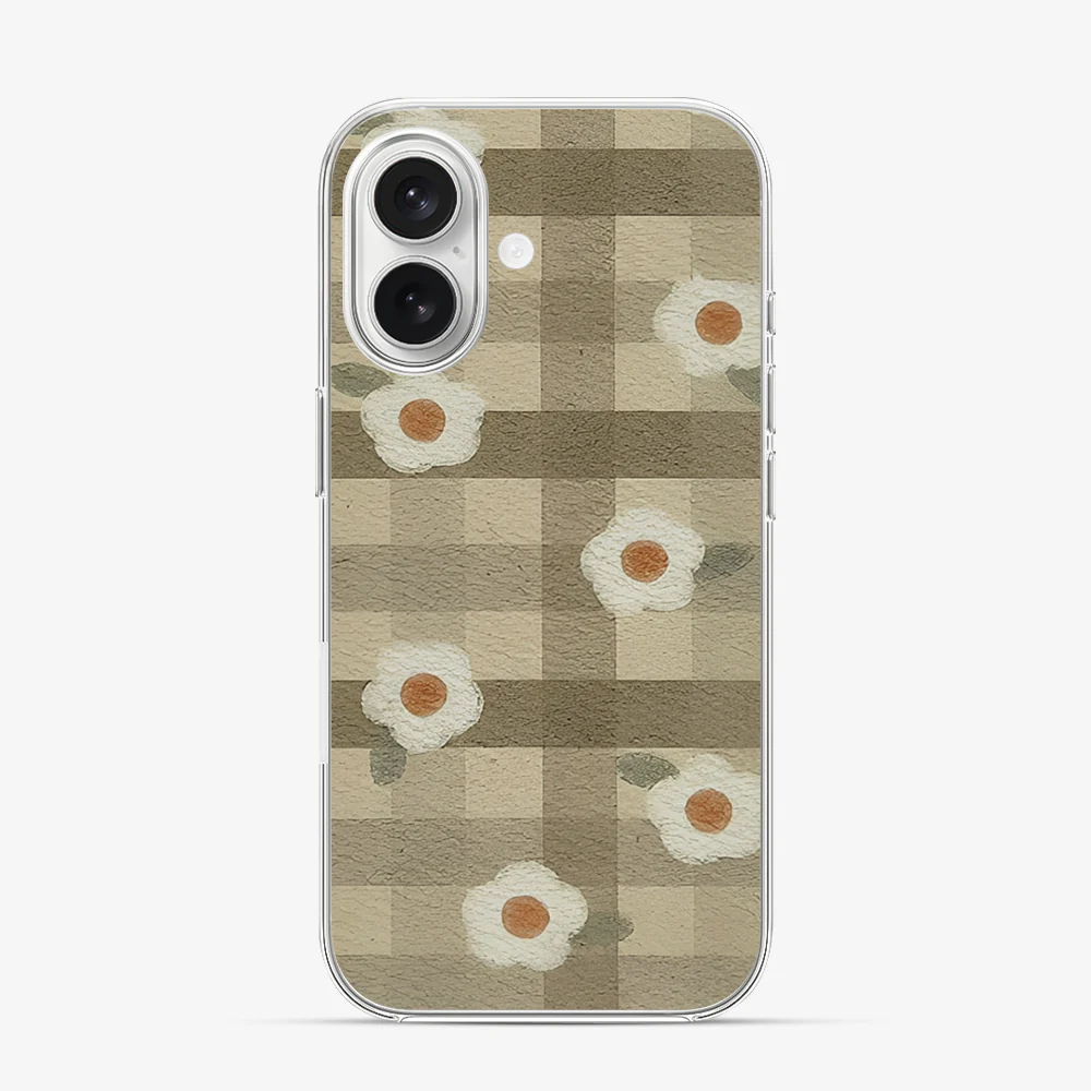 Checkered Flower iPhone 16 Case - Image 2
