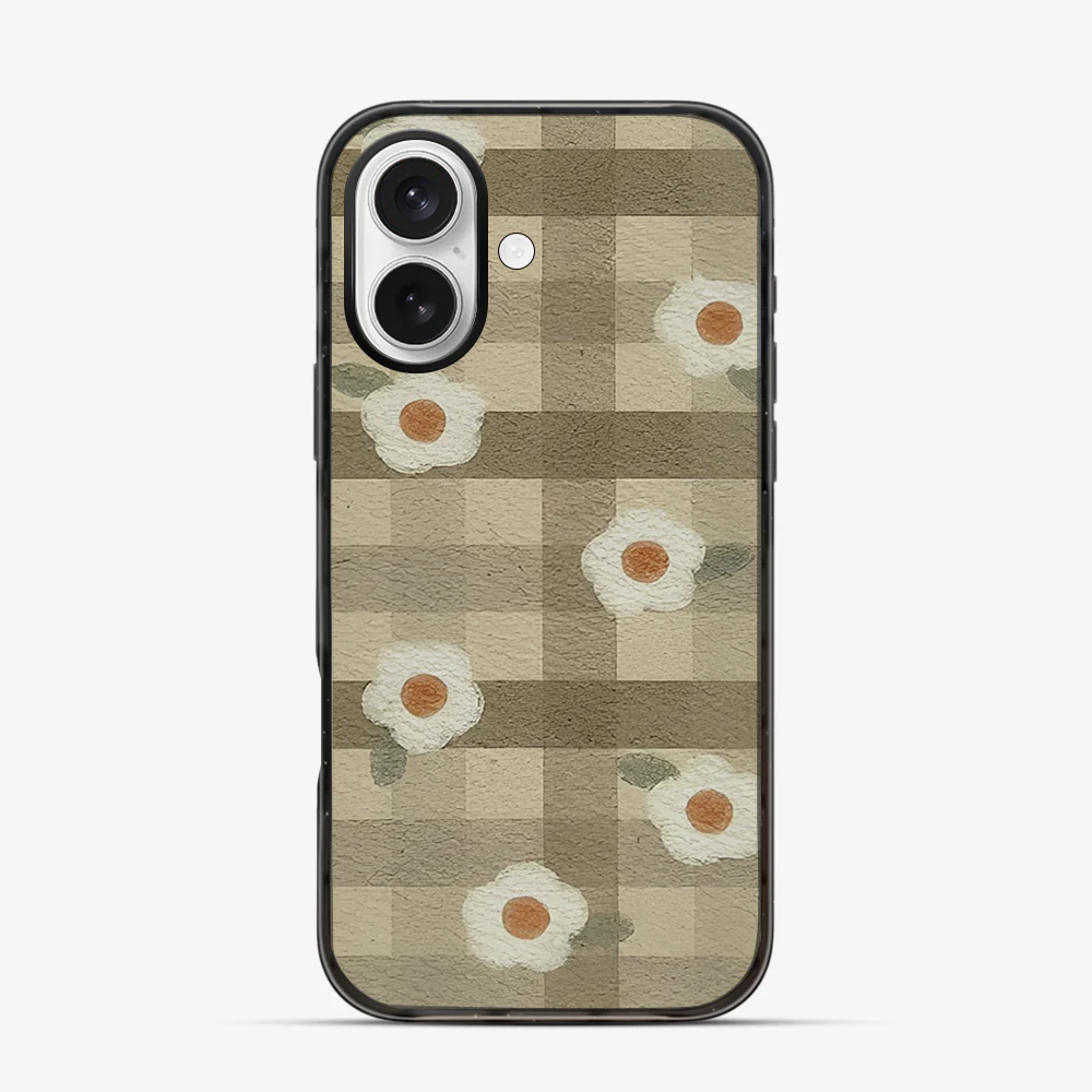 Checkered Flower iPhone 16 Case - Image 3