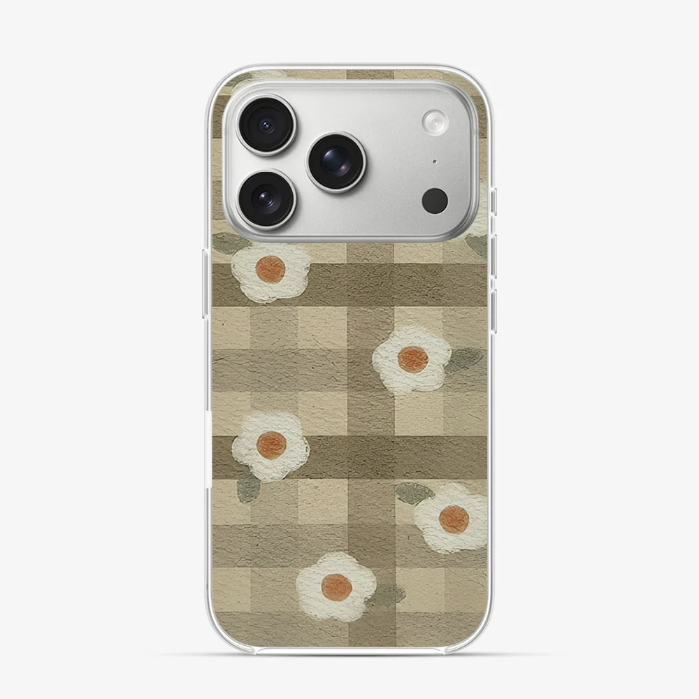 Checkered Flower iPhone 17 Pro Case - Image 2