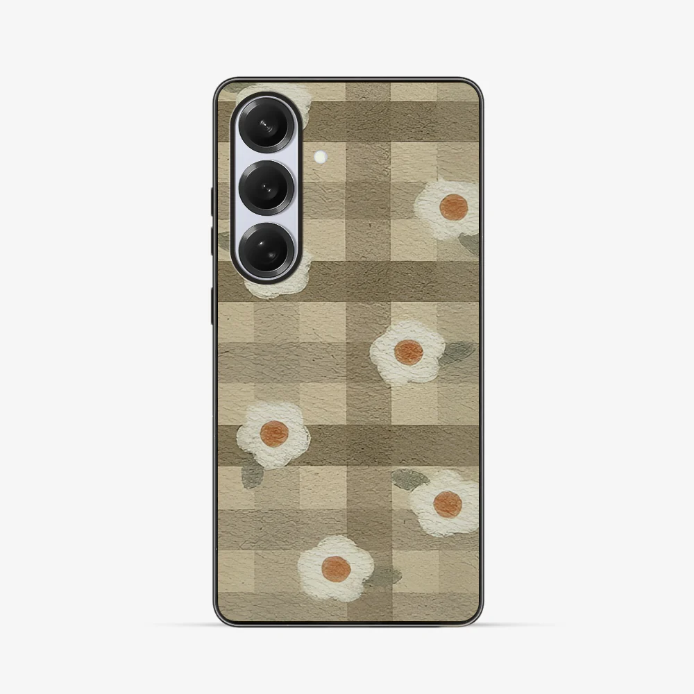 Checkered Flower Samsung Phone Case