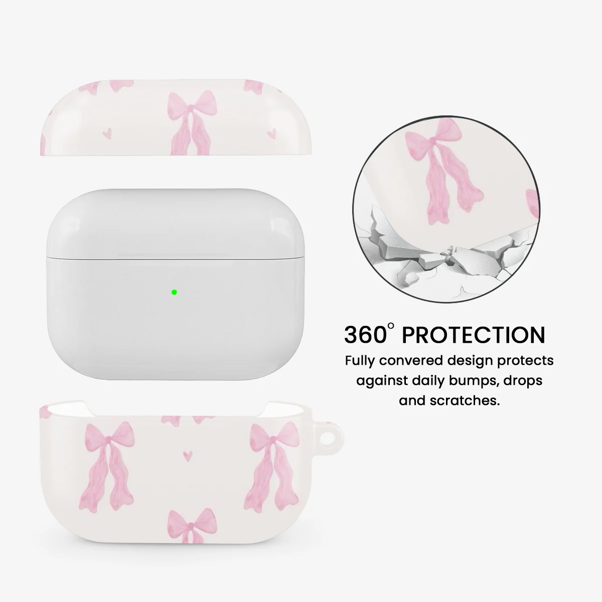 Coquette Pink Bow Airpods Case - Image 2