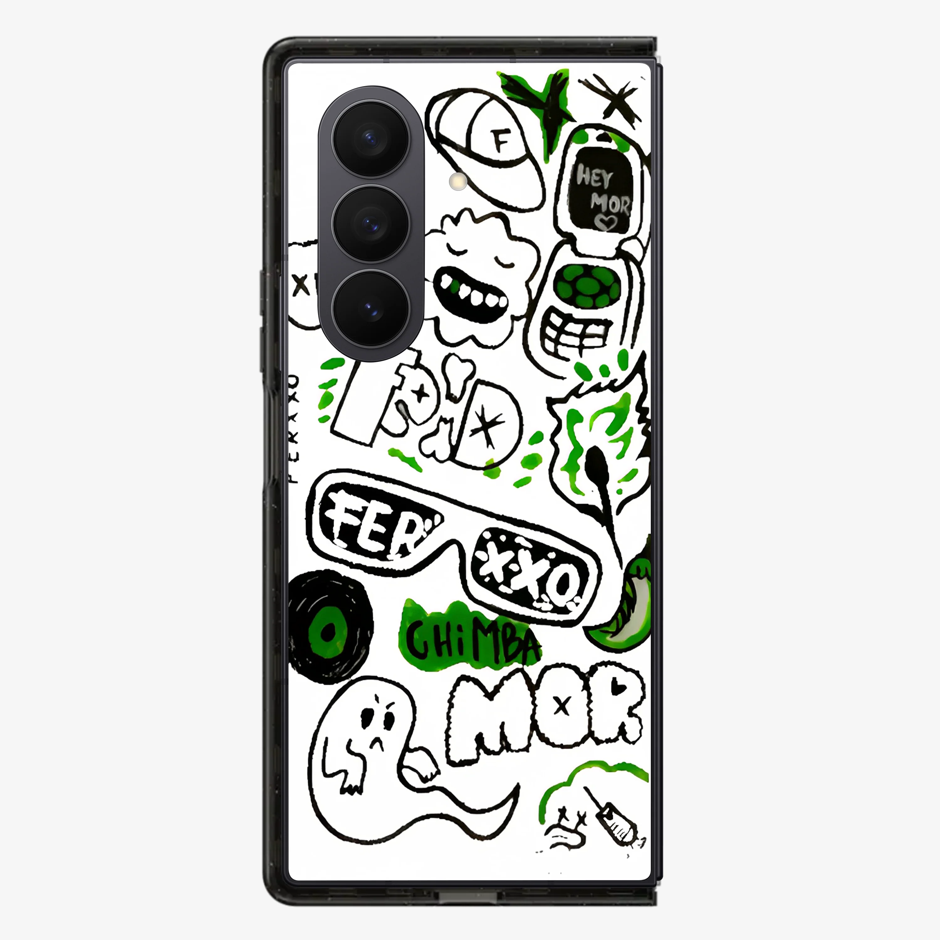 Doodle Samsung Z Fold Phone Case - Image 2