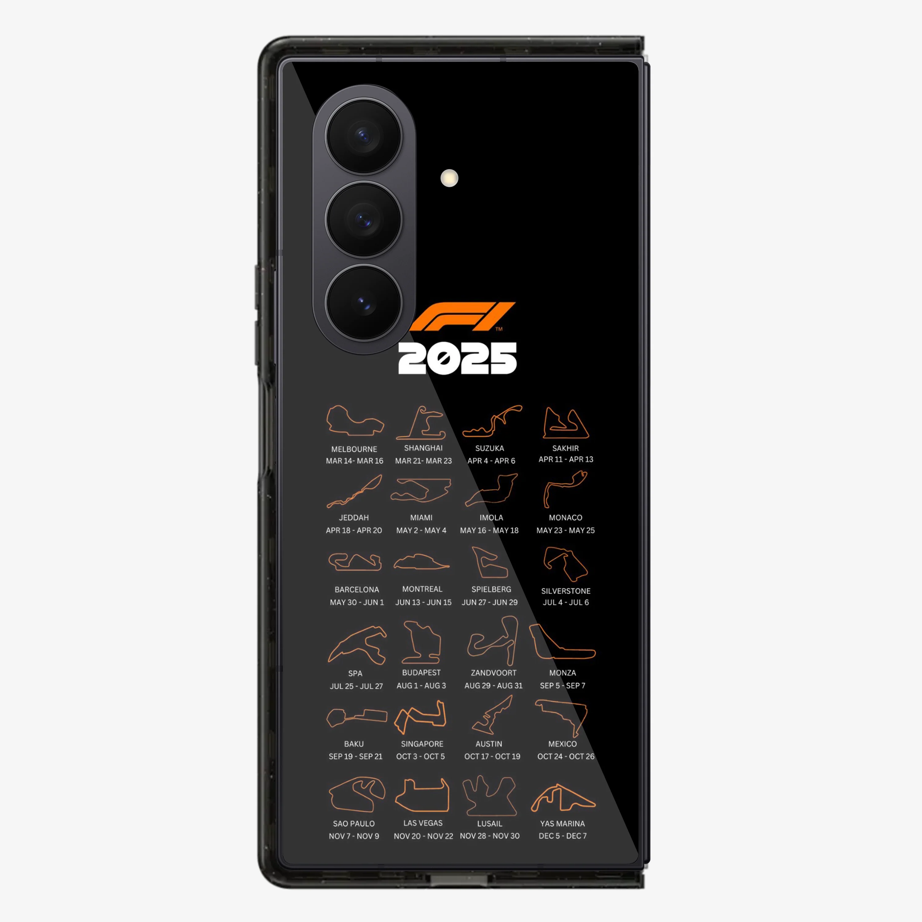 F1 Circuits Samsung Z Fold Phone Case - Image 3