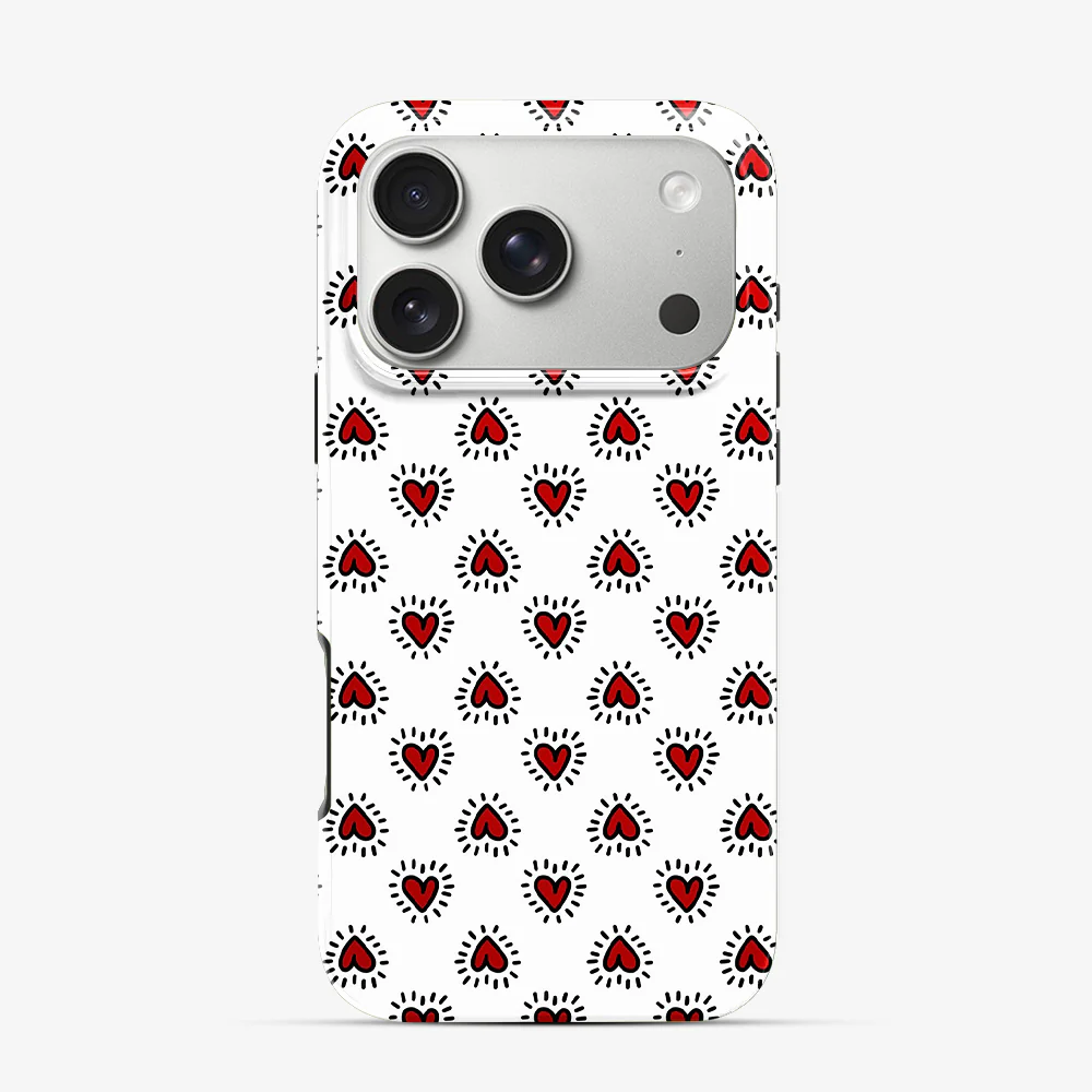 Falling Hearts | Two iPhone 17 Pro Max Case