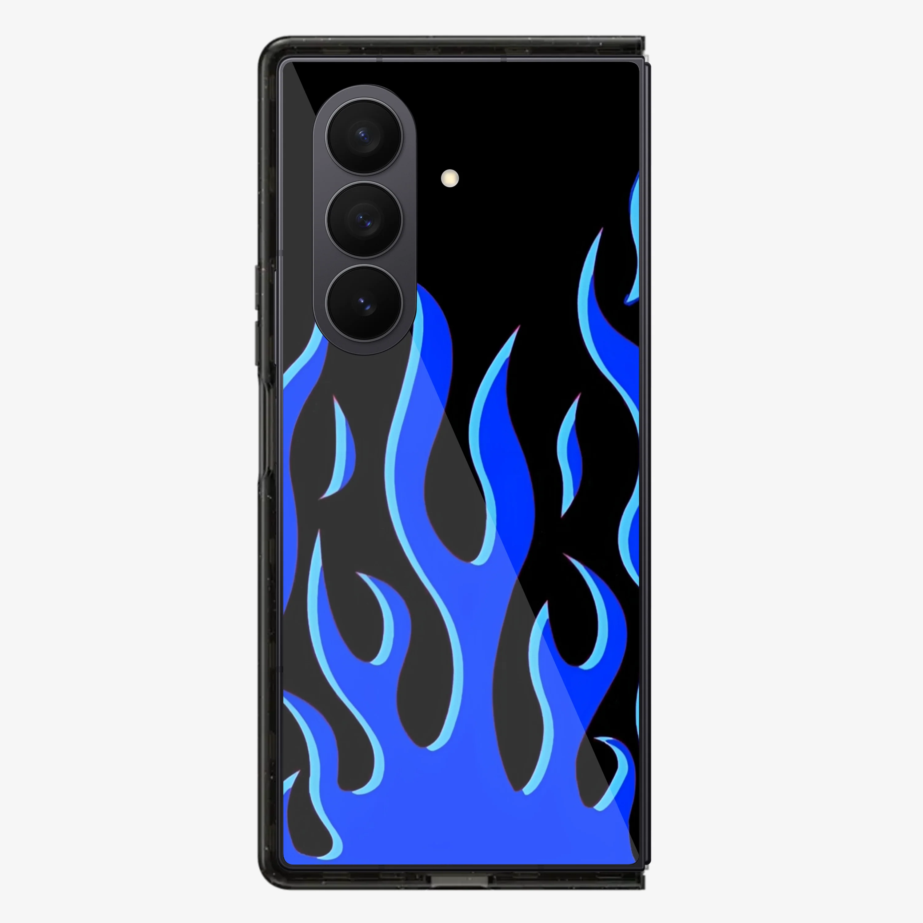 Flame | Blue Samsung Z Fold Phone Case - Image 3