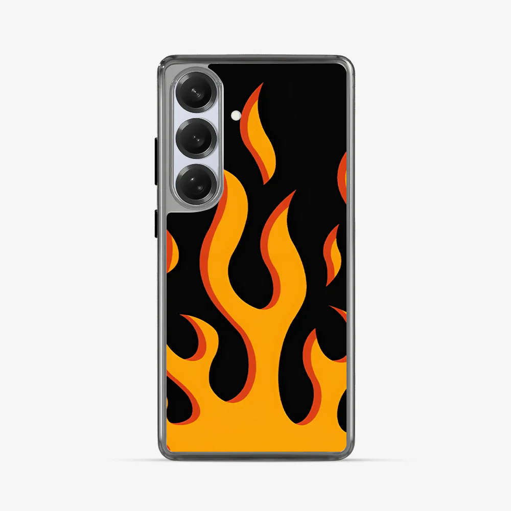 Flame Samsung Phone Case | Orange - Image 5
