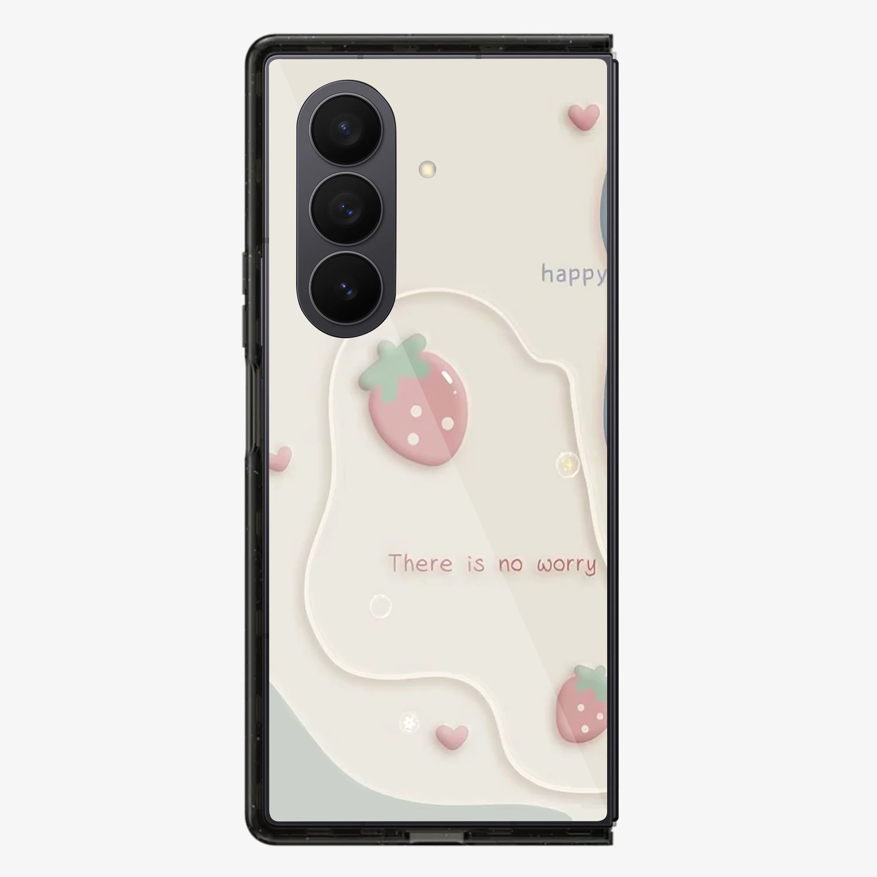 Happy | There is No worry Samsung Z Fold Phone Case - Image 3