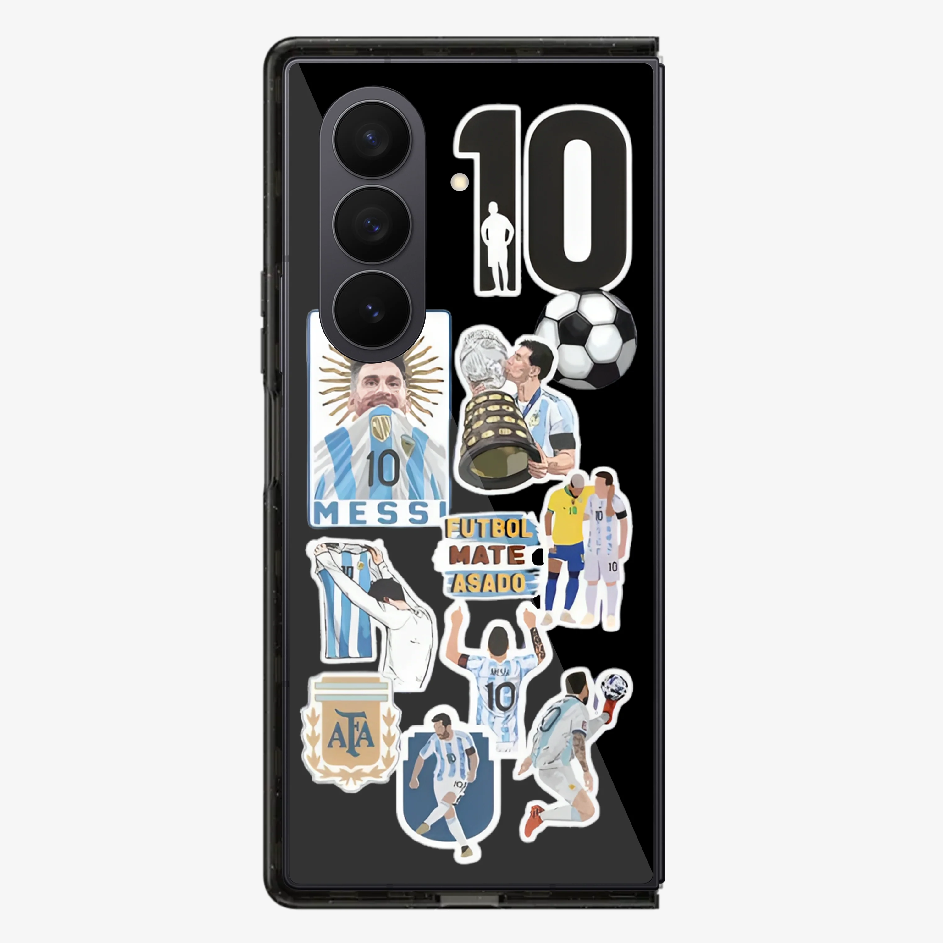 Messi Sticker Samsung Z Fold Phone Case - Image 3