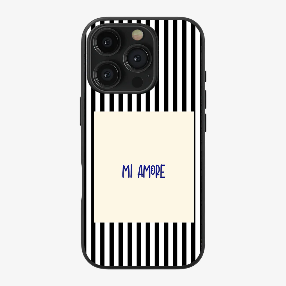 Mi Amore Black Phone Case - Image 4