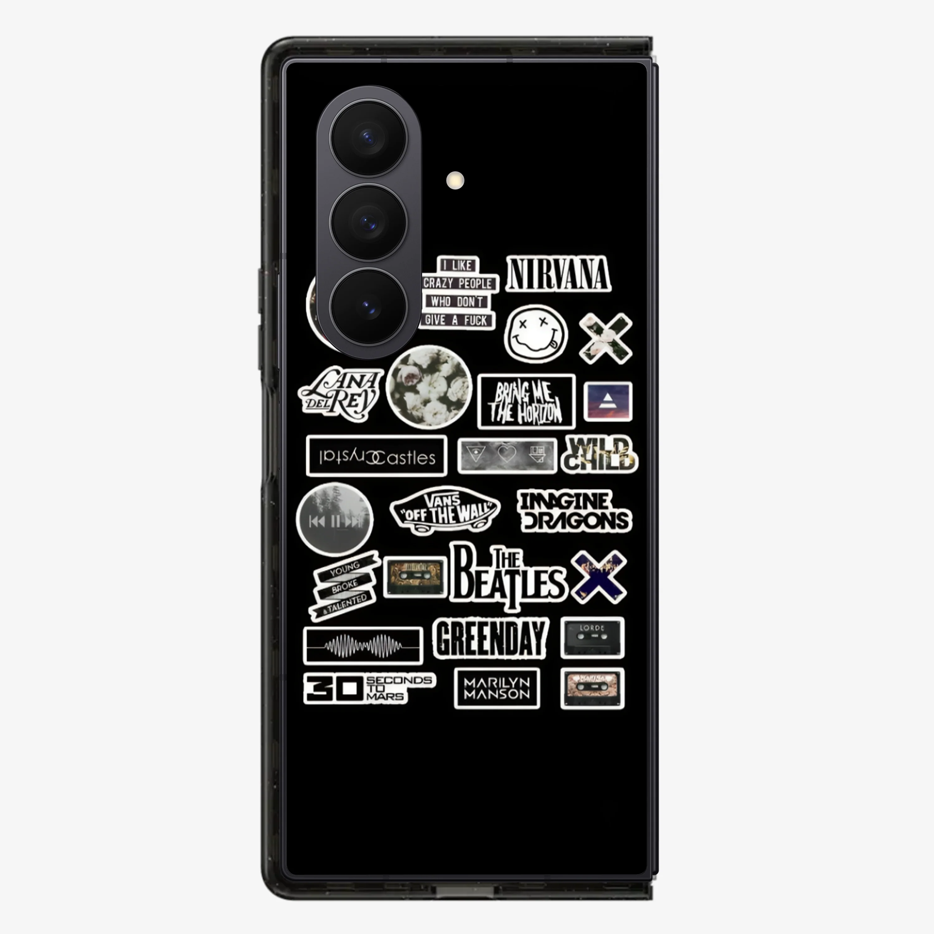 Nirvana Sticker Samsung Z Fold Phone Case - Image 2